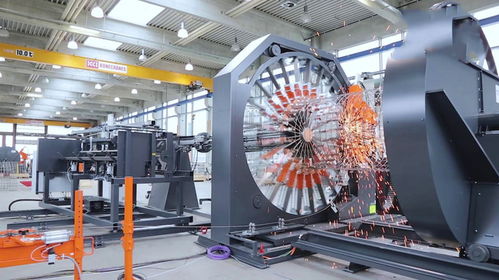 神奇的鋼筋籠滾焊機,轉(zhuǎn)一轉(zhuǎn)直接火花飛濺,它的工作原理是什么